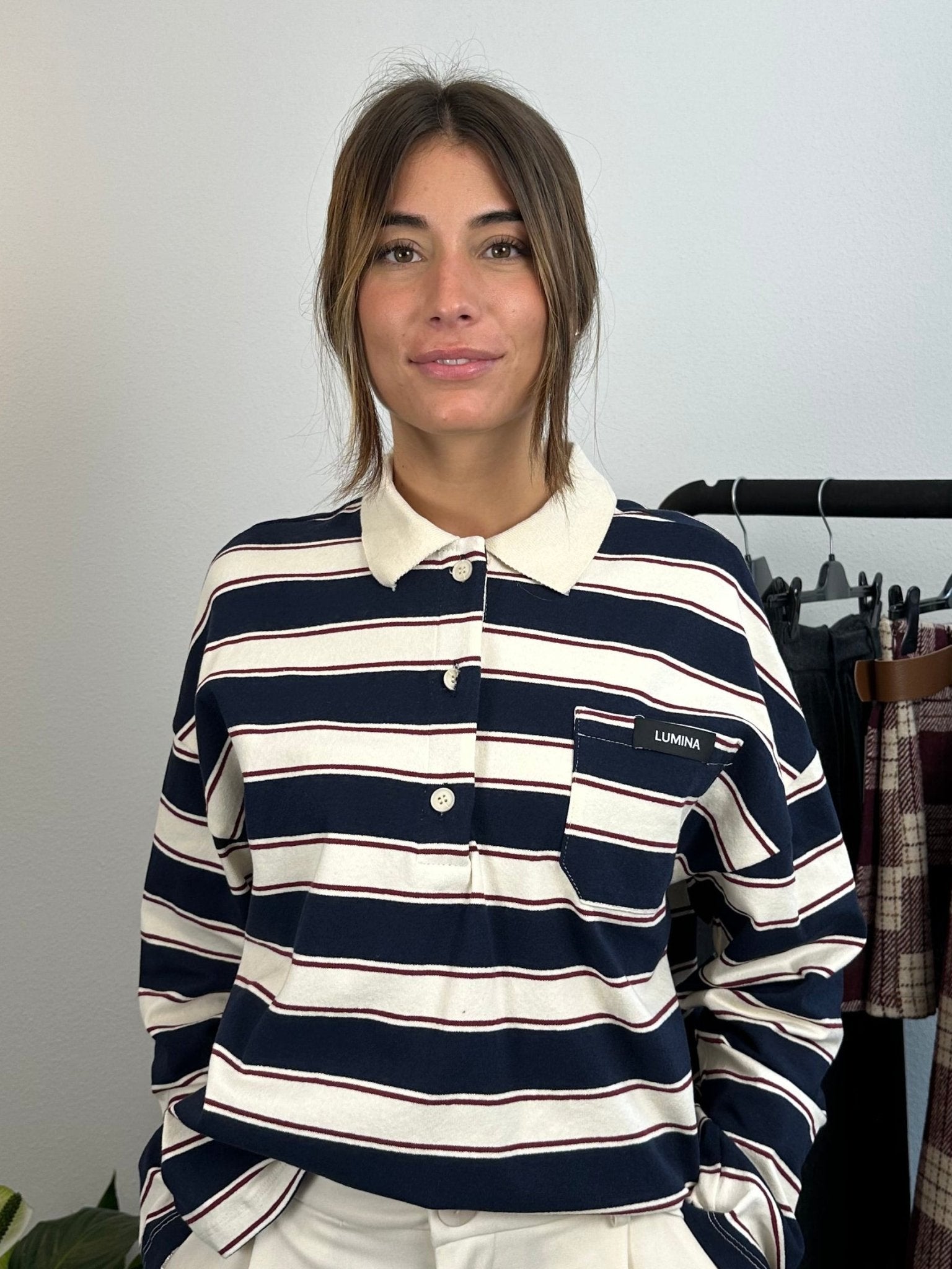 Felpa con colletto LUMINA - Omnēa