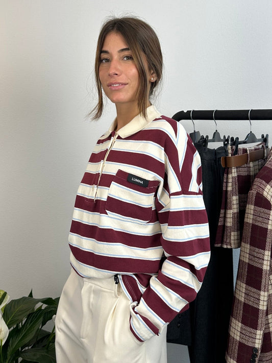 Felpa con colletto LUMINA - Omnēa