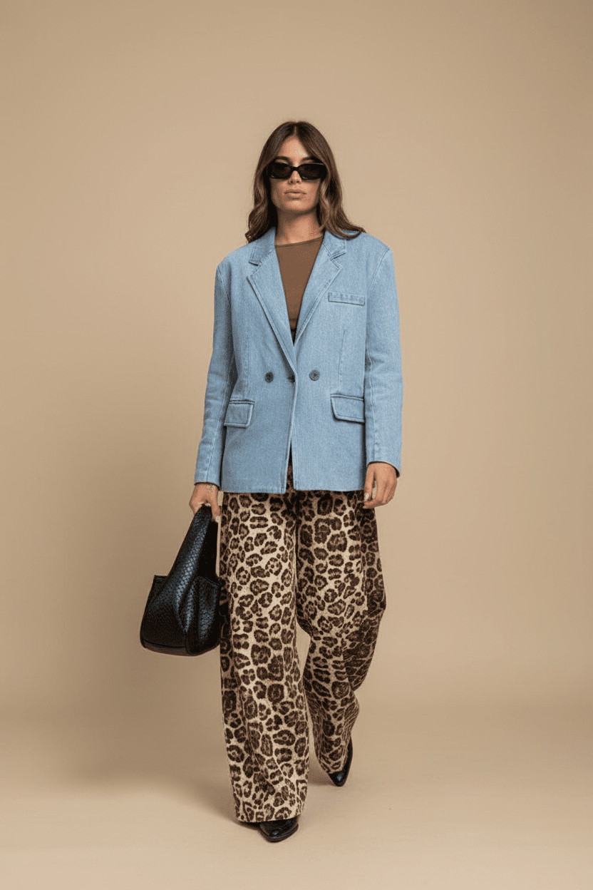 Pantaloni leopardati LUMINA - Omnēa